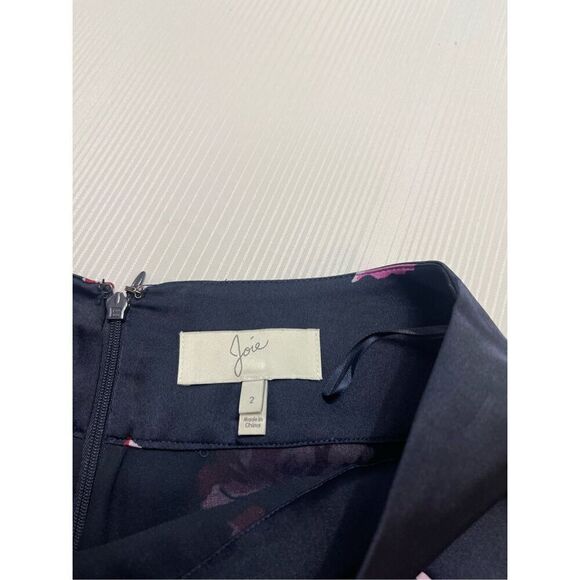 JOIE Alphina Front Drape Floral Print Knee Length Skirt Size 2 - Picture 8 of 10